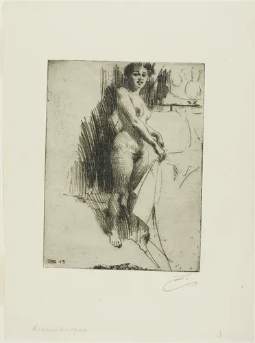 Nanette by Anders Zorn, print, 1903