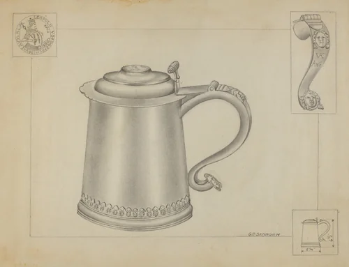 Silver Tankard by Gordon Sanborn, index of american design, 1936