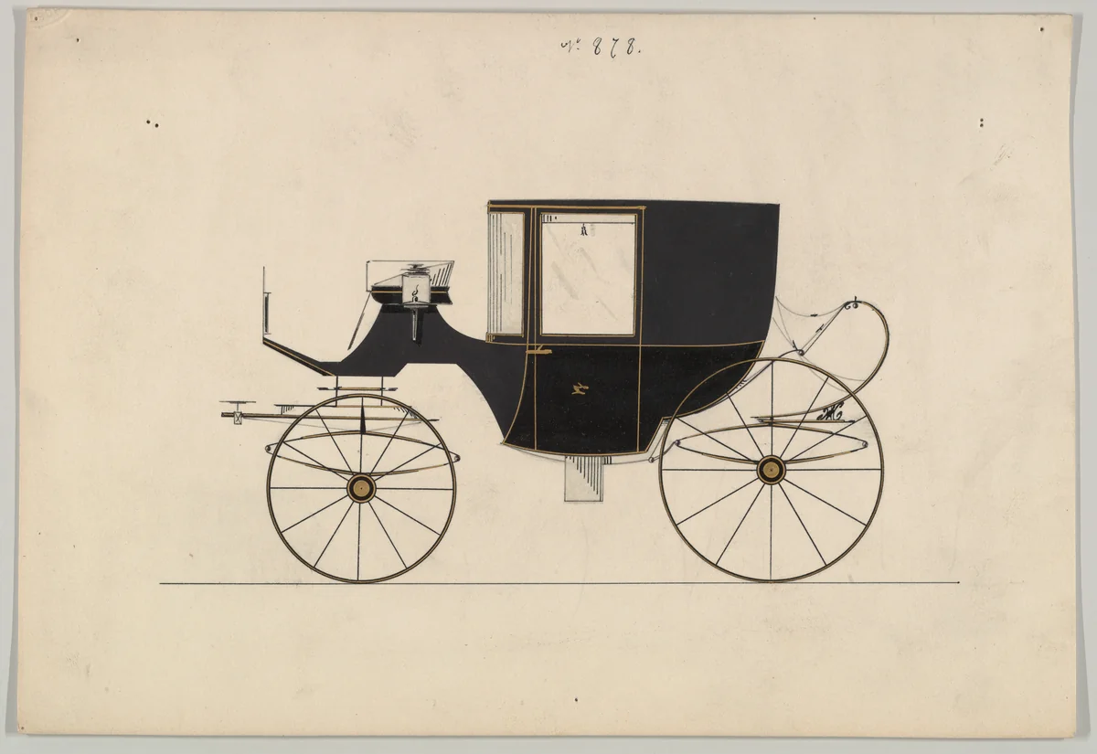 Clarence #878 by Brewster & Co., drawing, 1850-1870