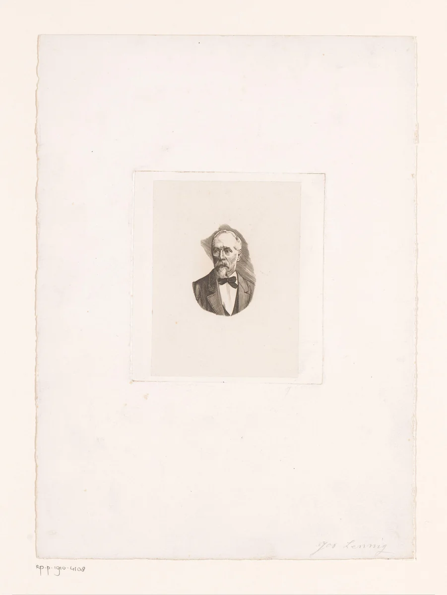 Portret van Jozef Linnig by anonymous, print, 1815-1891