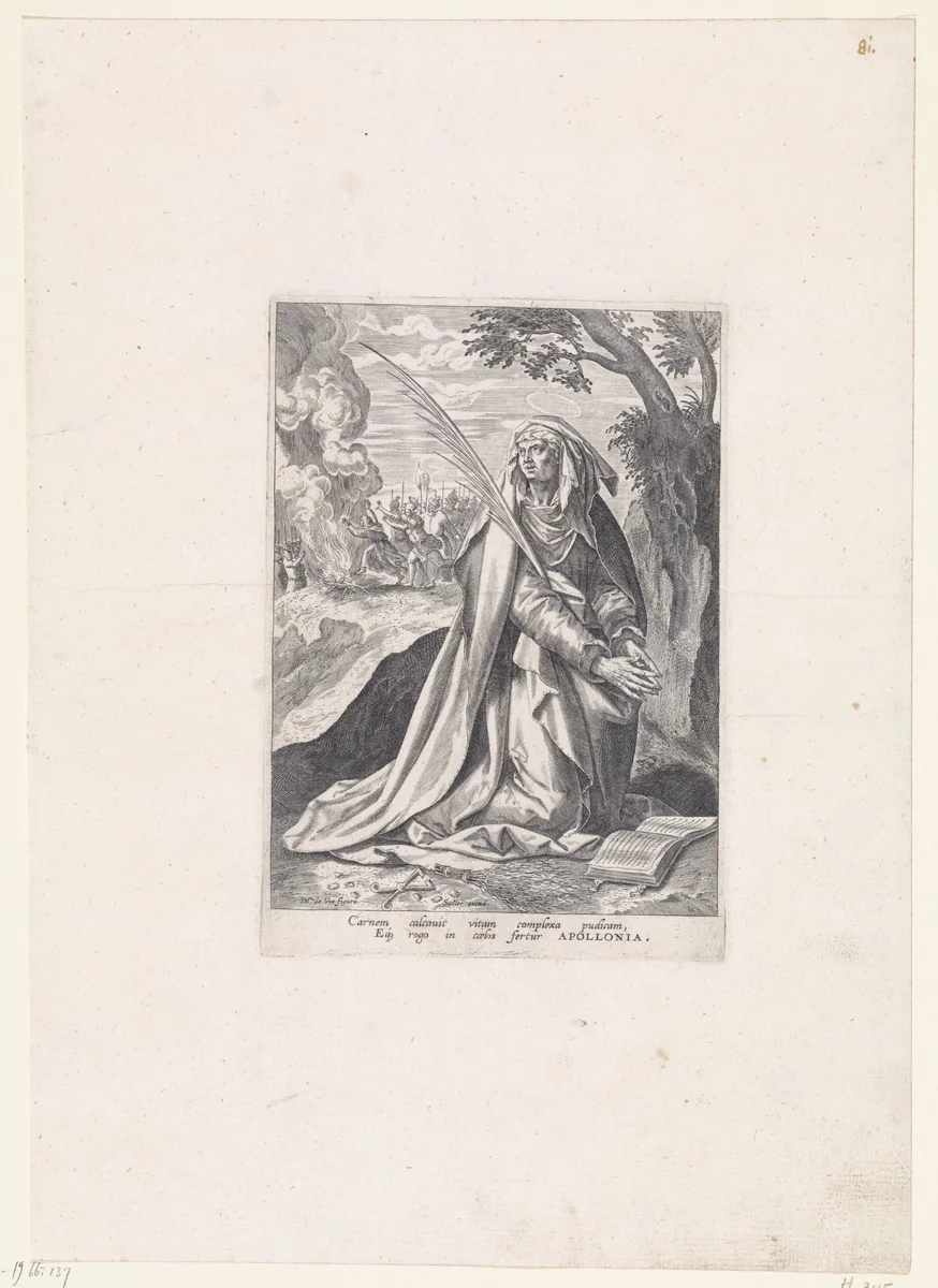 Heilige Apollonia by Unknown, print, 1583-1587