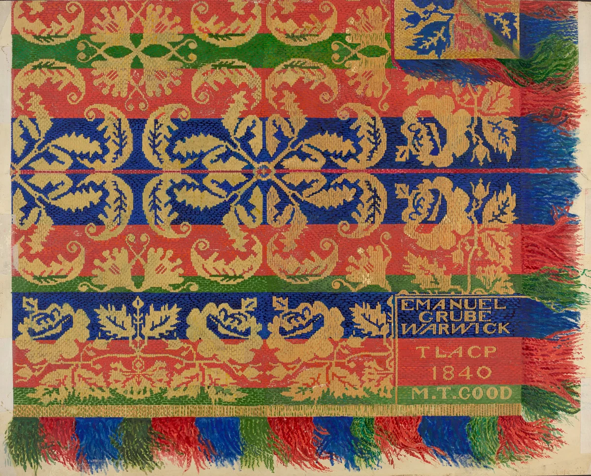 Coverlet by Albert Eyth, index of american design, 1936