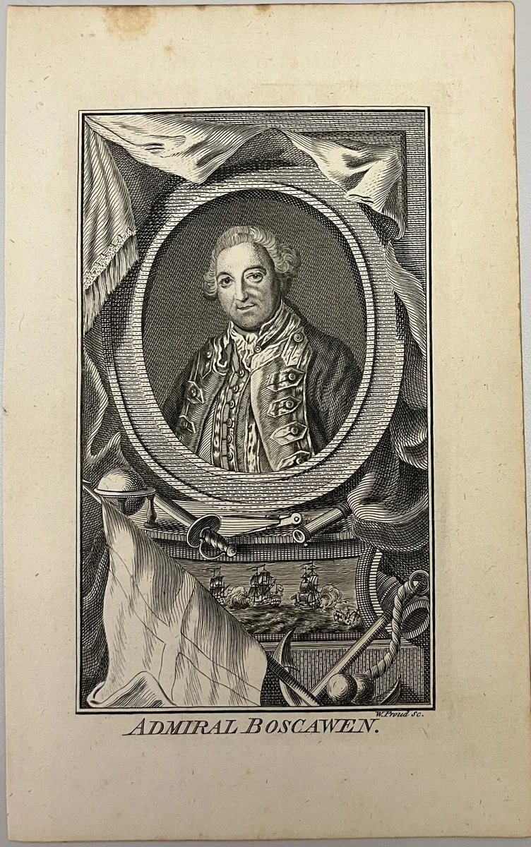 Admiral Boscawen by W. Proud, other, 1700-1799