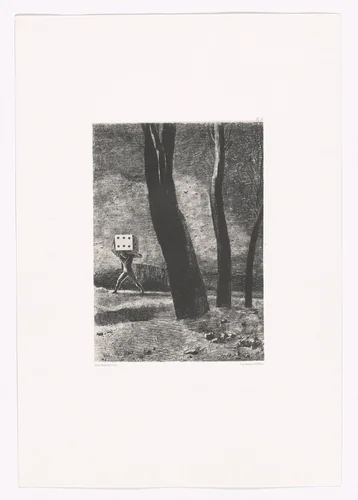 The Gambler (Le Joueur) from In the Dream (Dans le rêve) by Odilon Redon, print, 1879