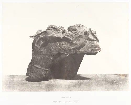Jérusalem, Casque trouvé dans le Jourdain, 1 by Auguste Salzmann, photograph, 1854-1859
