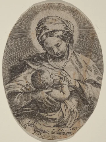 The Madonna Nursing the Christ Child by Annibale Carracci
Gasparo da Iolio, print, 1583-1587