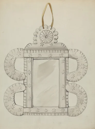 Tin Mirror Frame by Majel G. Claflin, index of american design, 1936