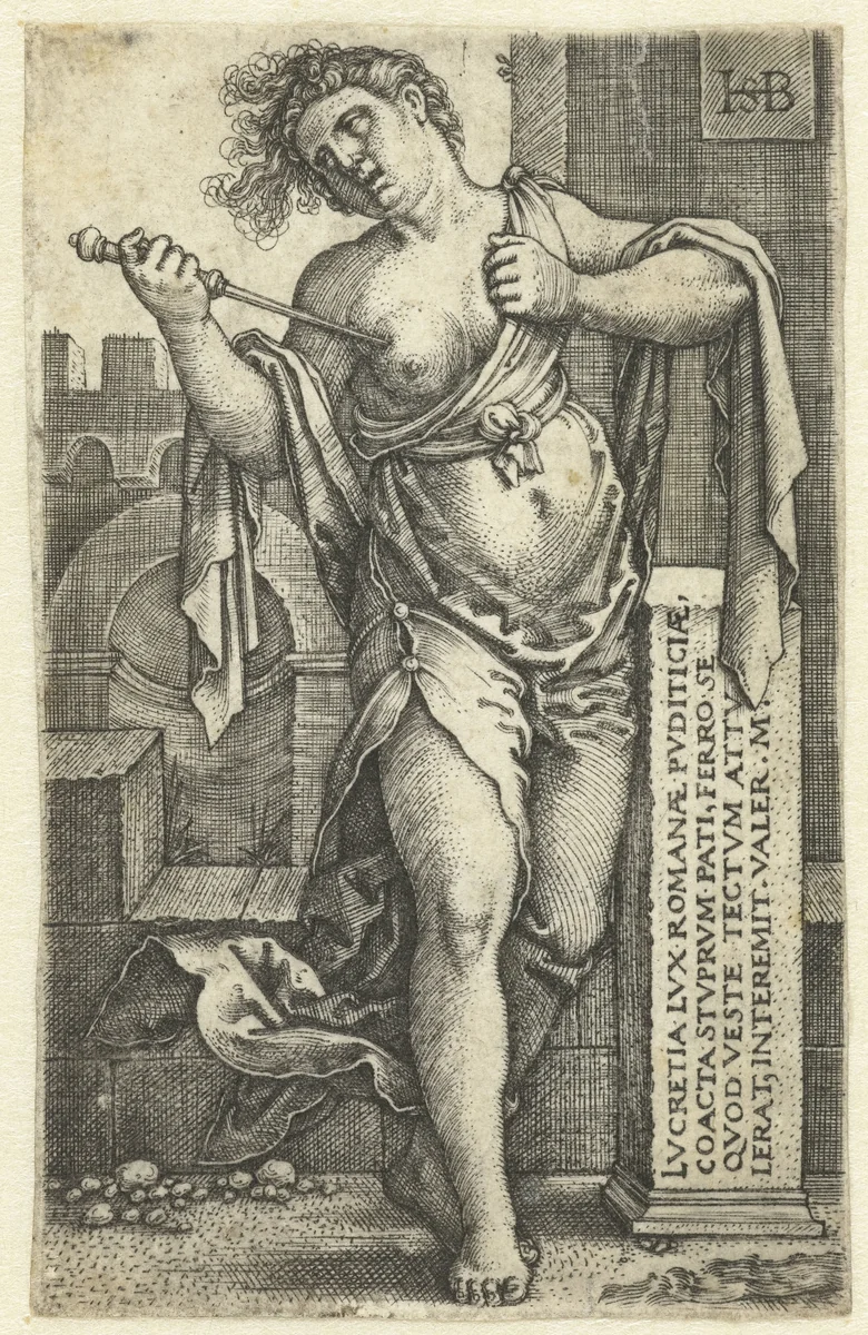 Dood van Lucretia by Unknown, print, 1510-1550