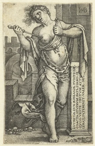 Dood van Lucretia by Unknown, print, 1510-1550