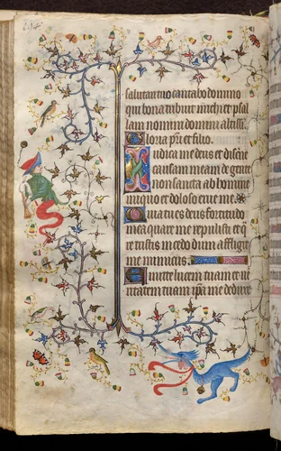 Hours of Charles the Noble, King of Navarre (1361-1425): fol. 97v, Text by Master of the Brussels Initials and Associates, book, 1400-1410