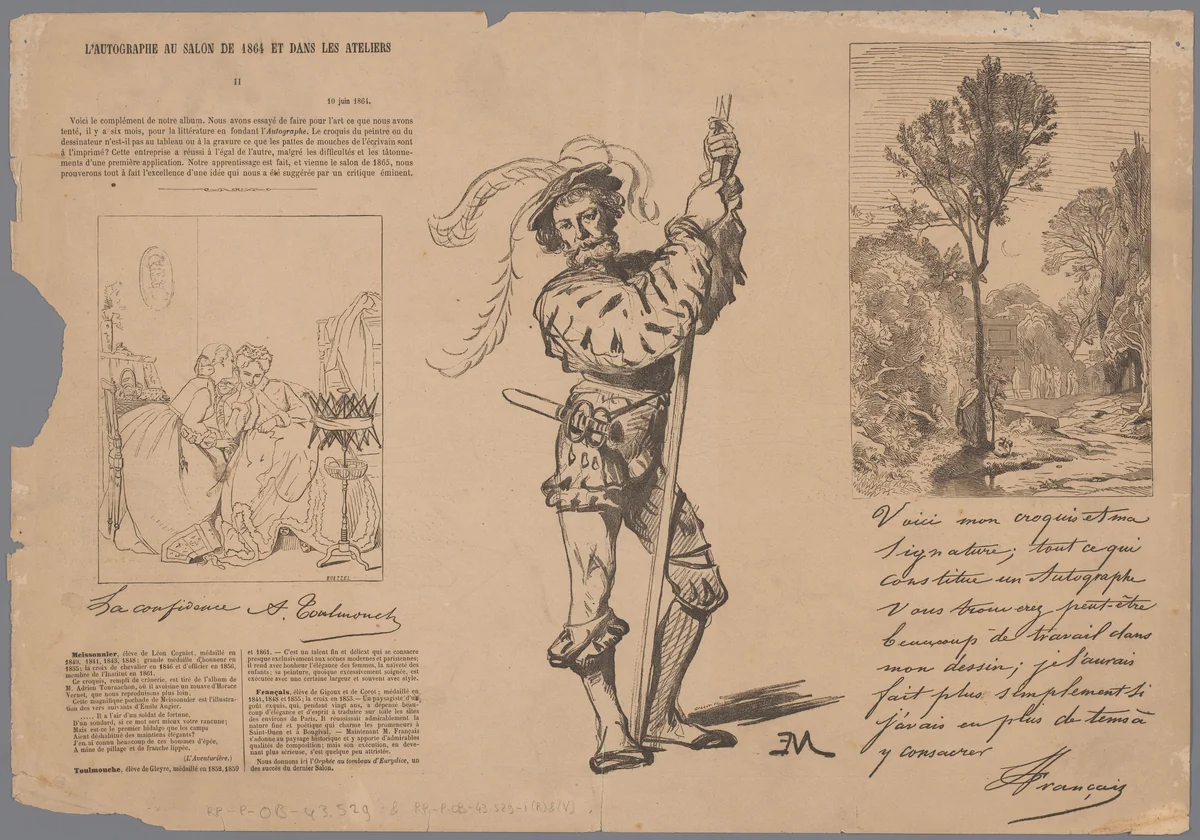 Tijdschrift met prenten naar verschillende kunstenaars by Firmin Gillot, print, 1864