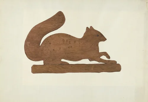 Squirrel Weather Vane by Mildred E. Bent, index of american design, 1935-1942