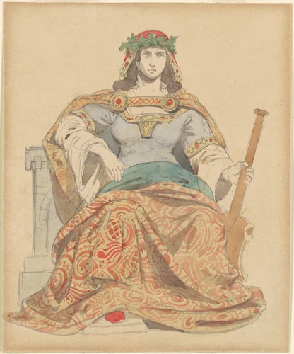 Female Deity by Emanuel Leutze, drawing, 1845-1865
