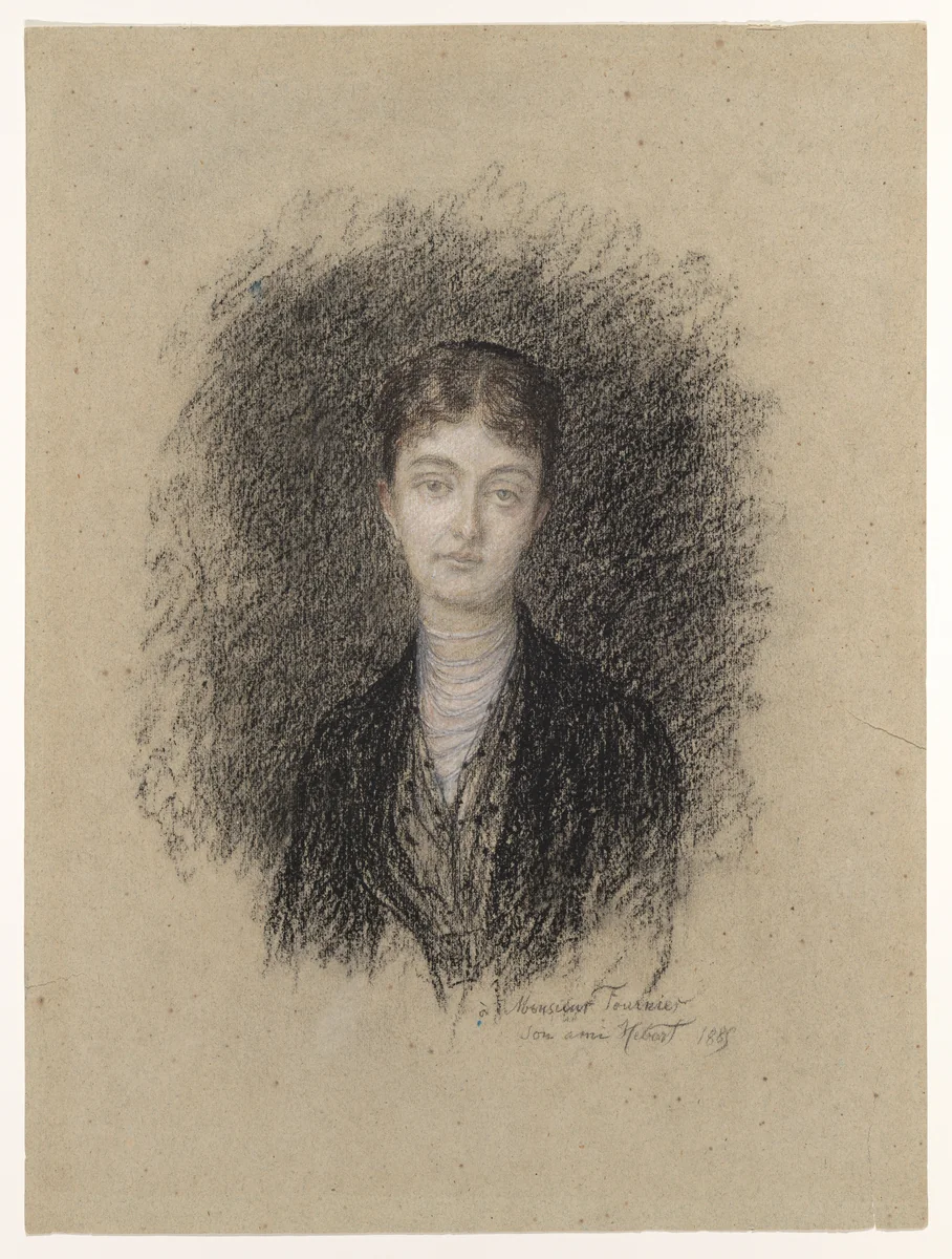 Portrait of Madame Fournier by Antoine Auguste Ernest Hébert, drawing, 1885