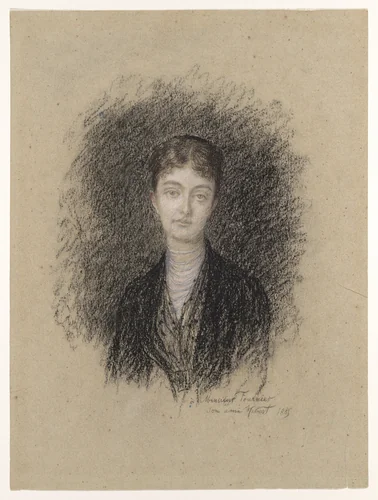 Portrait of Madame Fournier by Antoine Auguste Ernest Hébert, drawing, 1885