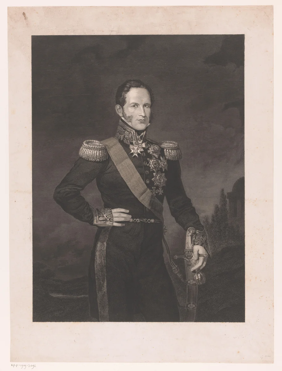 Portret van Leopold I by Erin Corr, print, 1834