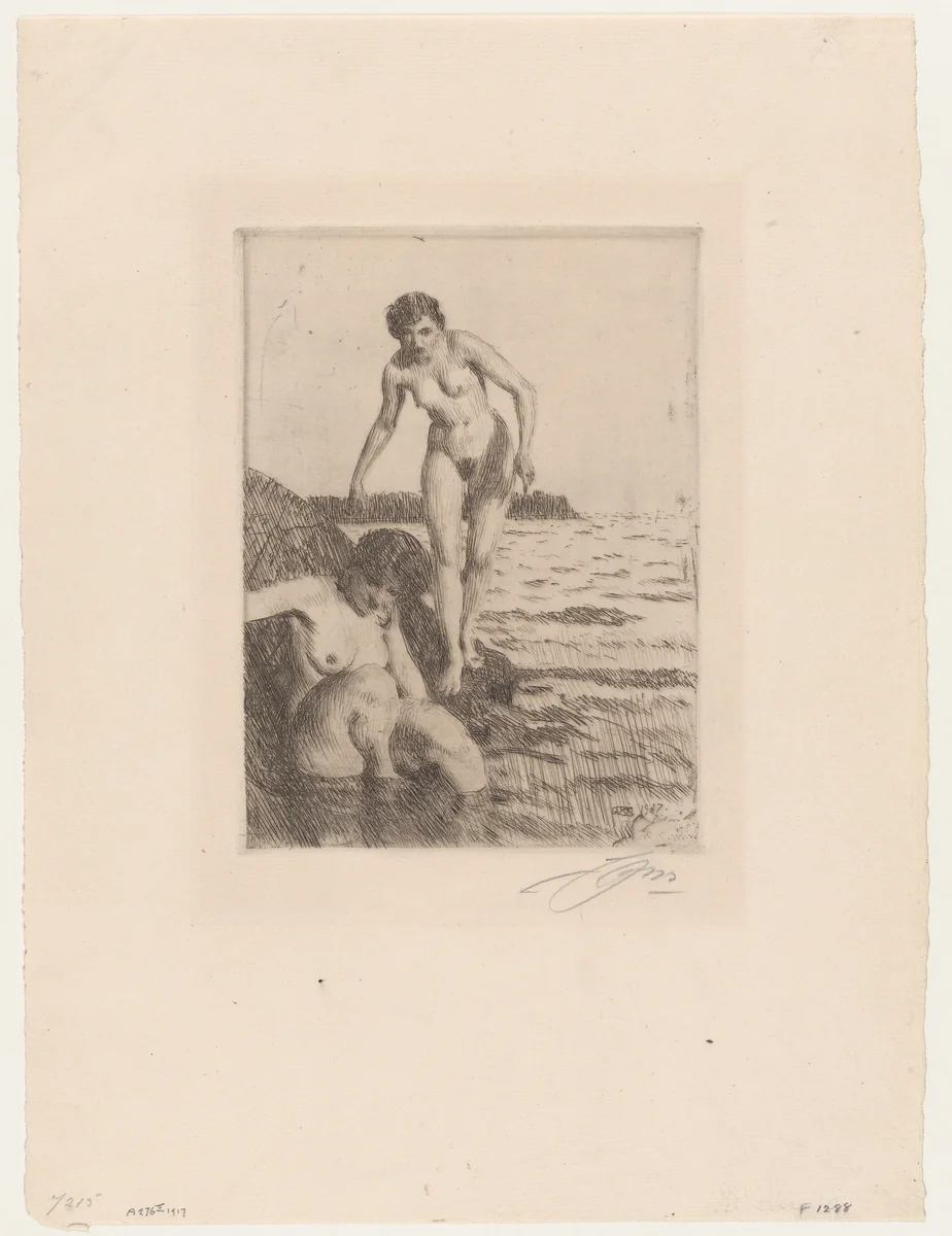 On Hemsö Island by Anders Zorn, print, 1917