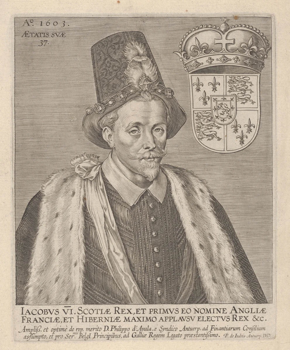 James VI, King of Scotland by Pieter de Jode, print, 1603