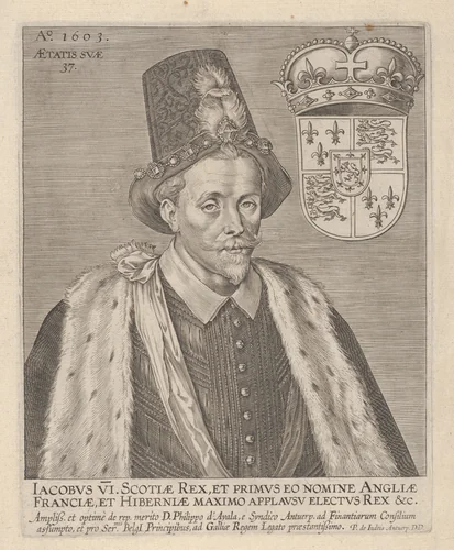 James VI, King of Scotland by Pieter de Jode, print, 1603