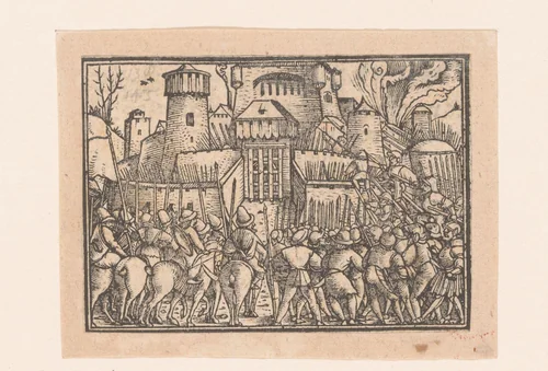 Veroveren van Jerusalem by anonymous, print, 1552