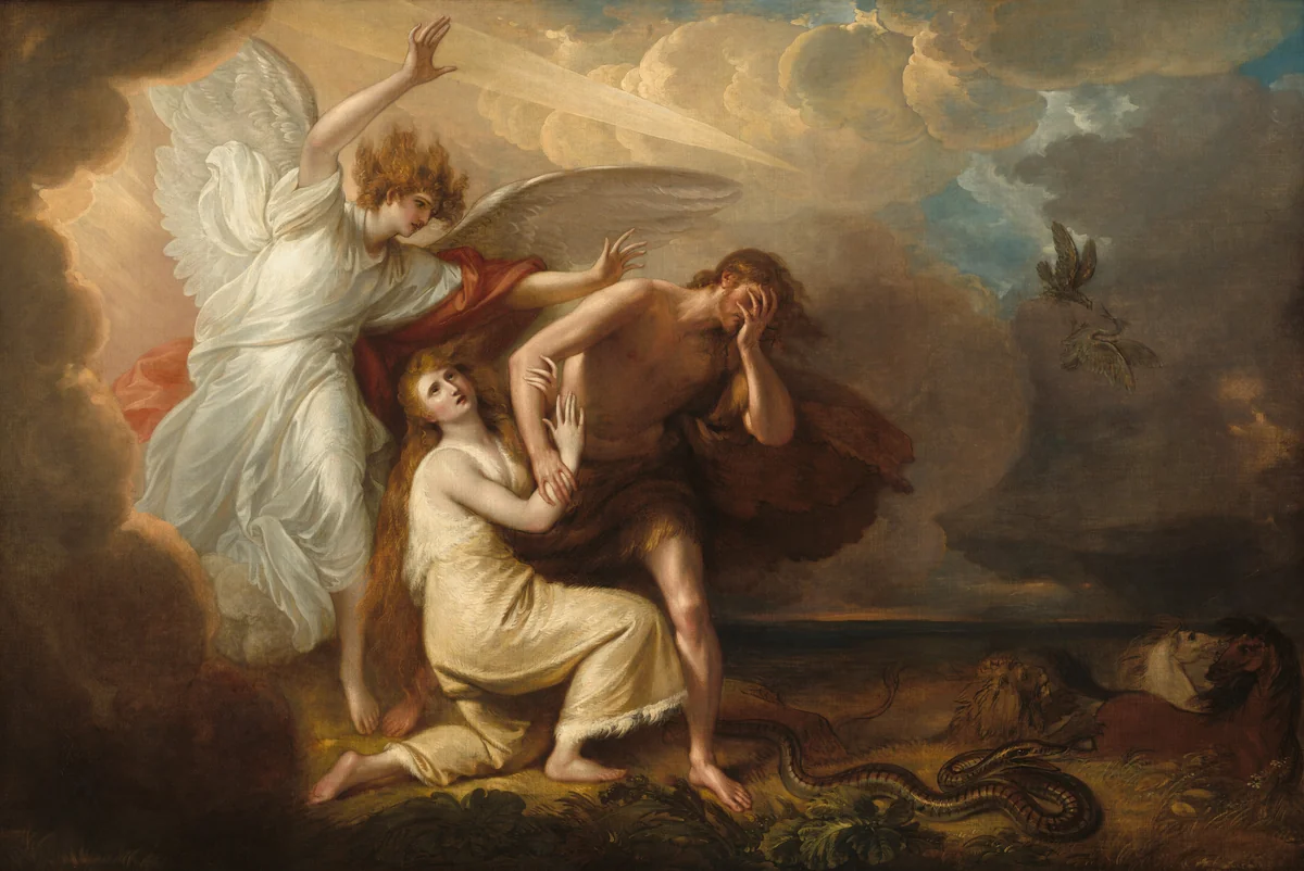 The Expulsion of Adam and Eve from Paradise by Benjamin West, painting, 1791