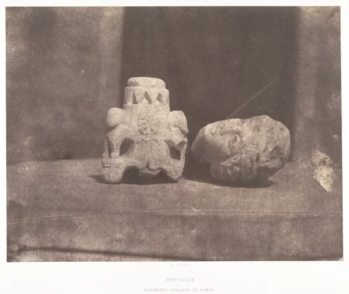 Jérusalem, Fragments judaïque et romain by Auguste Salzmann, photograph, 1854-1859
