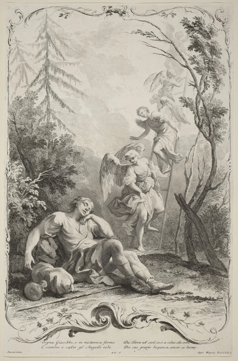 Jacob's Ladder by Joseph Wagner
Jacopo Amigoni, print, 1745