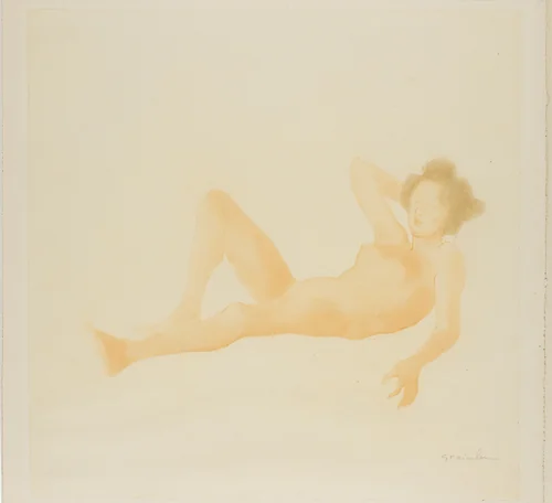 Reclining Woman by Théophile Alexandre Steinlen, print, 1902