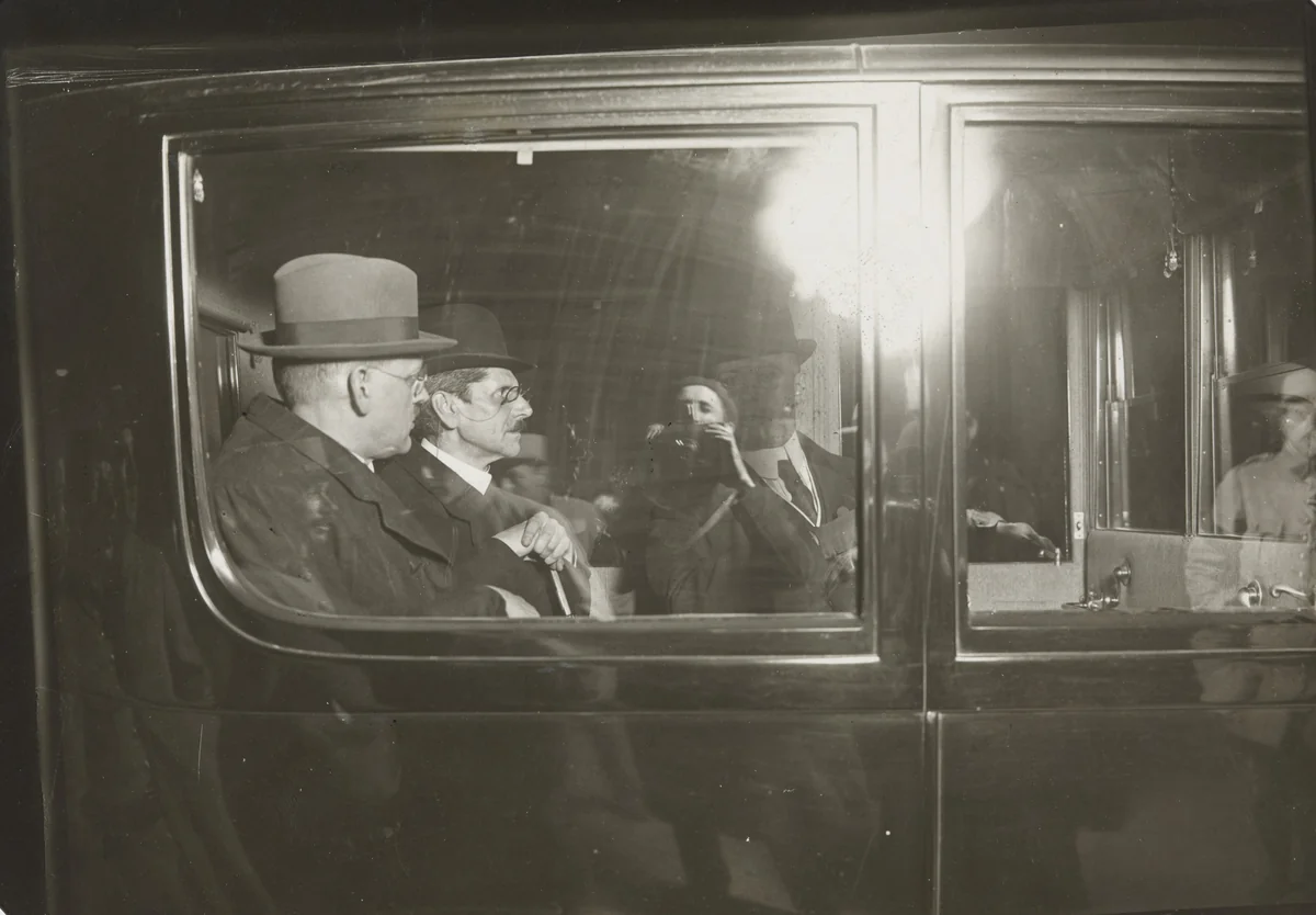The German Delegates, Mueller and Bell, Leaving Versailles After Having Signed the Treaty by Underwood and Underwood, photograph, 1919