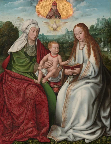 Saint Anne with the Virgin and the Christ Child by Master of Frankfurt, painting, 1511-1515