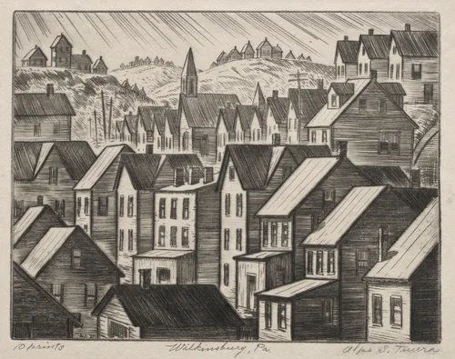Wilkinsburg, Pennsylvania by Alpo S. Tuura, print, 1928