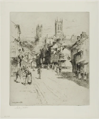 Lincoln Cathedral by Charles John Watson, print, 1896