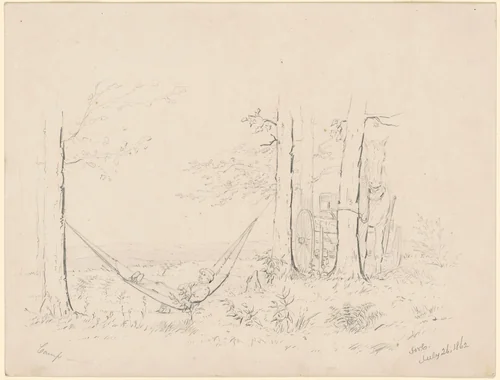 Camp by James Wells Champney, drawing, 1862