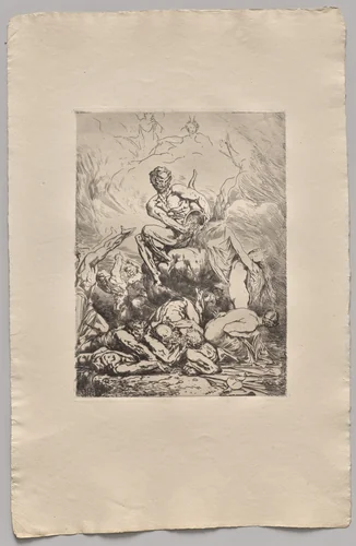 The Devil of Money by Nicolas-François Chifflart, print, 1865