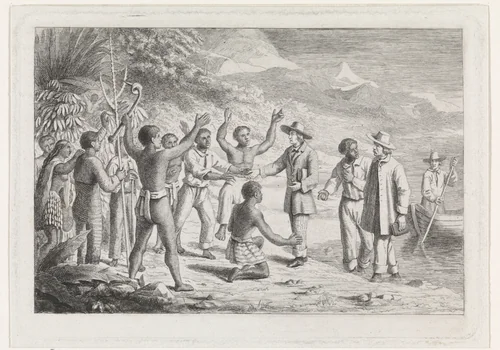 Zendelingen by David van der Kellen, print, 1837-1885