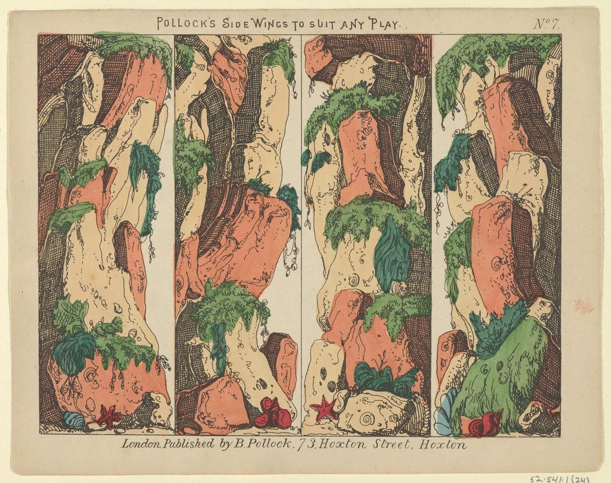 Side Wings to Suit any Play, Plate 7 for a Toy Theater by Benjamin Pollock, print, 1870-1890