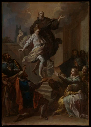 A Miracle of Saint Joseph of Cupertino (1603–1663) by Placido Costanzi, painting, 1750
