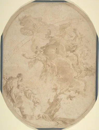 Fall of Phaeton by anonymous, drawing, 1600-1700