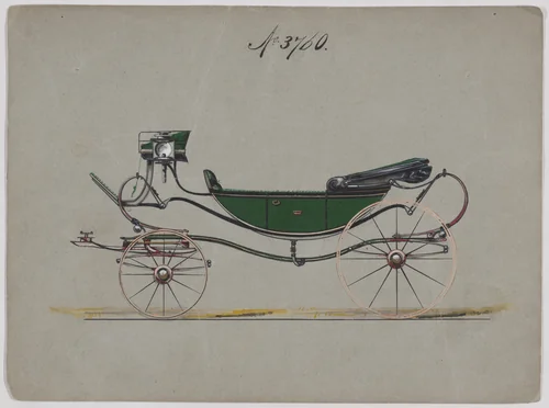 Barouche #3760 by Brewster & Co., drawing, 1856-1910