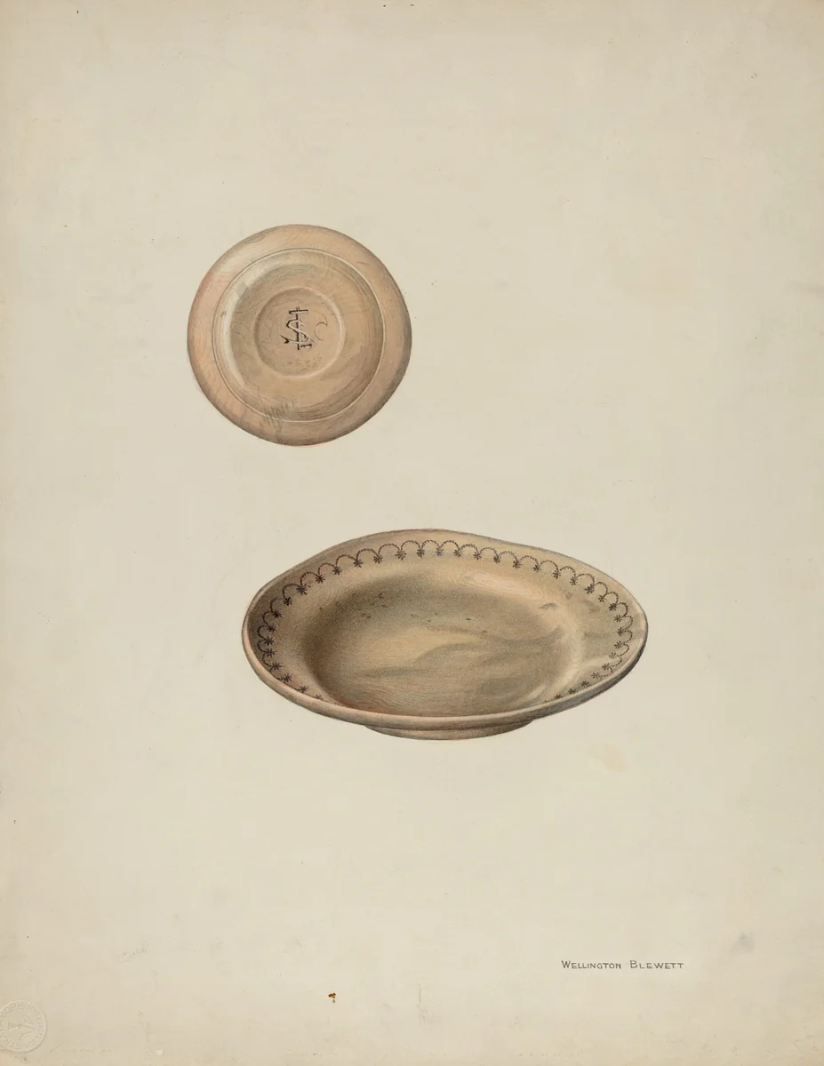 Plate Treen by Wellington Blewett, index of american design, 1938