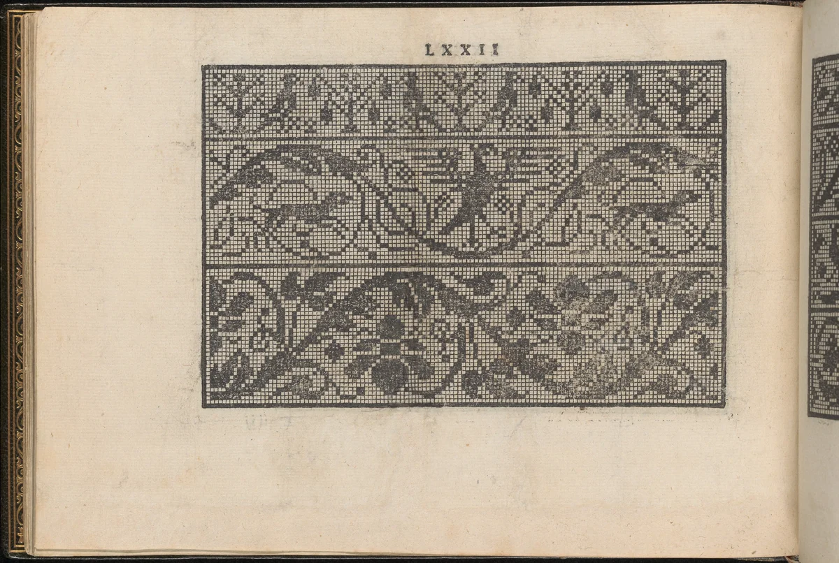 La Vera Perfettione del Disegno di varie sorti di recami, page 36 (verso) by Giovanni Ostaus, book, 1567