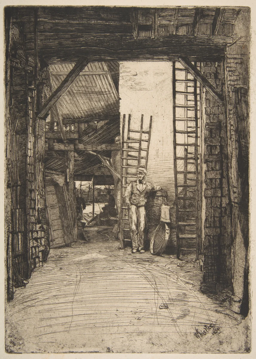The Lime-Burner (W. Jones, Lime-Burner, Thames Street) by James McNeill Whistler, print, 1859