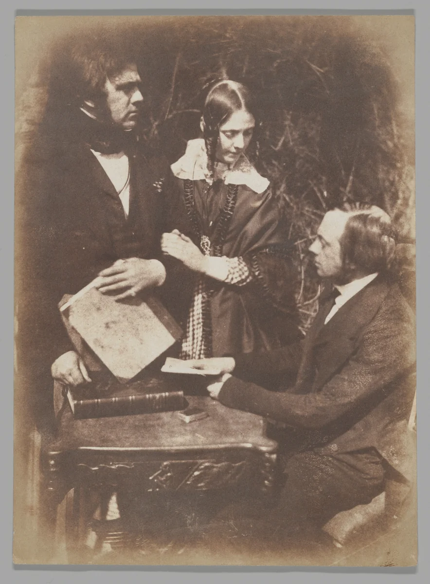 Dr. George Bell, Alexina, Lady Moncrieff and Rev. Thomas Bell by Hill and Adamson, photograph, 1843-1847