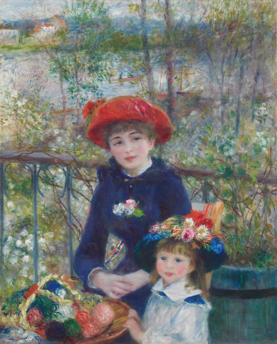 Two Sisters (On the Terrace) by Pierre-Auguste Renoir, painting, 1881