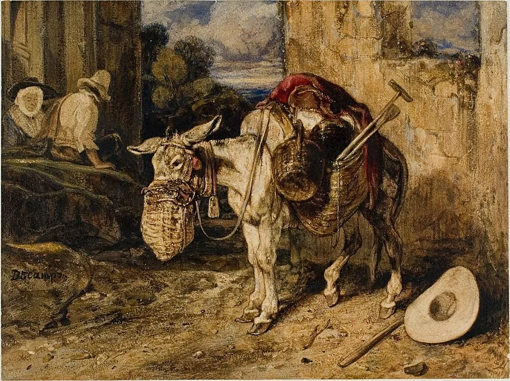 Donkey by Alexandre-Gabriel Decamps, painting, 1833-1860