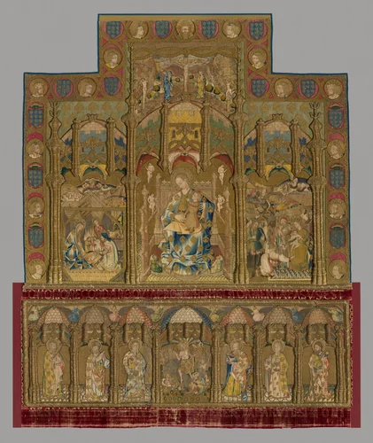 Altarpiece of the Virgin and Child by El Burgo de Osma, textile, 1460-1470