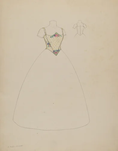 Design for Bodice by Creighton Kay-Scott, index of american design, 1935-1942