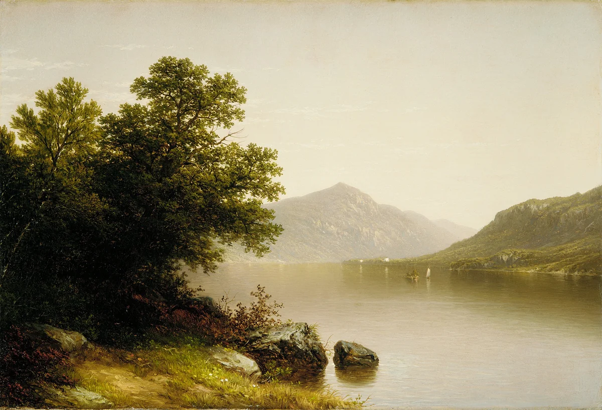 Lake George by John William Casilear, artwork, 1857