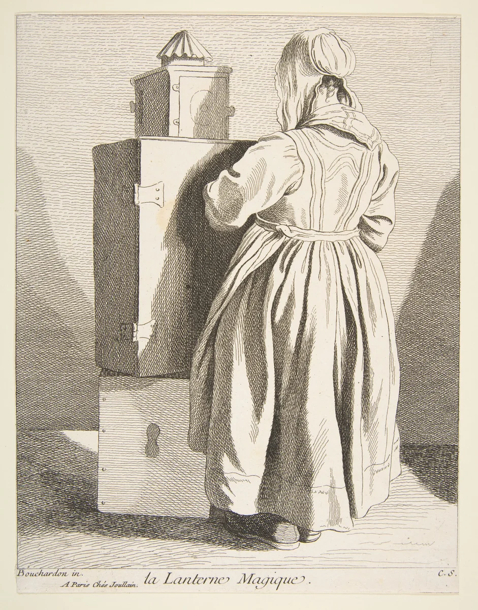The Magic Lantern by Anne Claude Philippe de Tubières, print, 1737