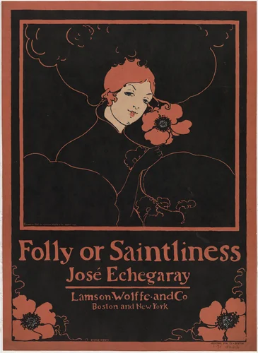"Folly or Saintliness" by José Echegaray by Ethel Reed, design, 1895